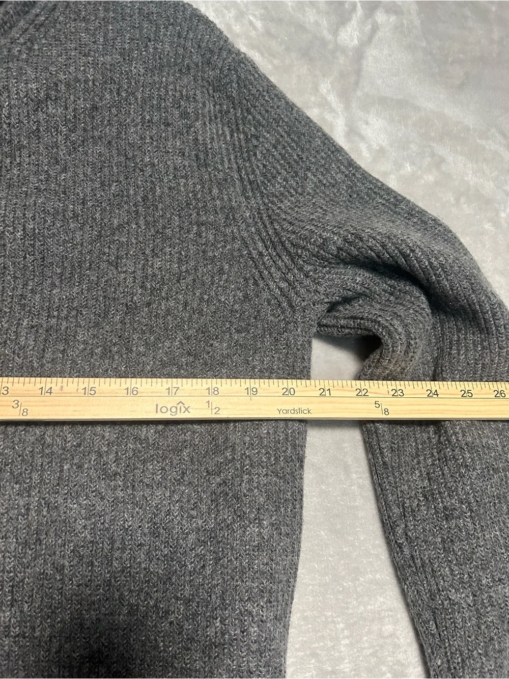 H&M Wool Blend Full Zip Knit Sweater Men’s Medium Gray